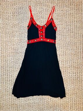 Whimsygoth Black and Red Autumn Wedding Guest Dress
